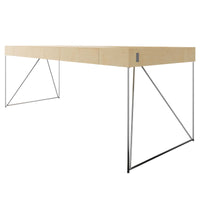 Bureau exécutif AIR | 2200 x 800 mm, tiroirs intégrés, placage érable