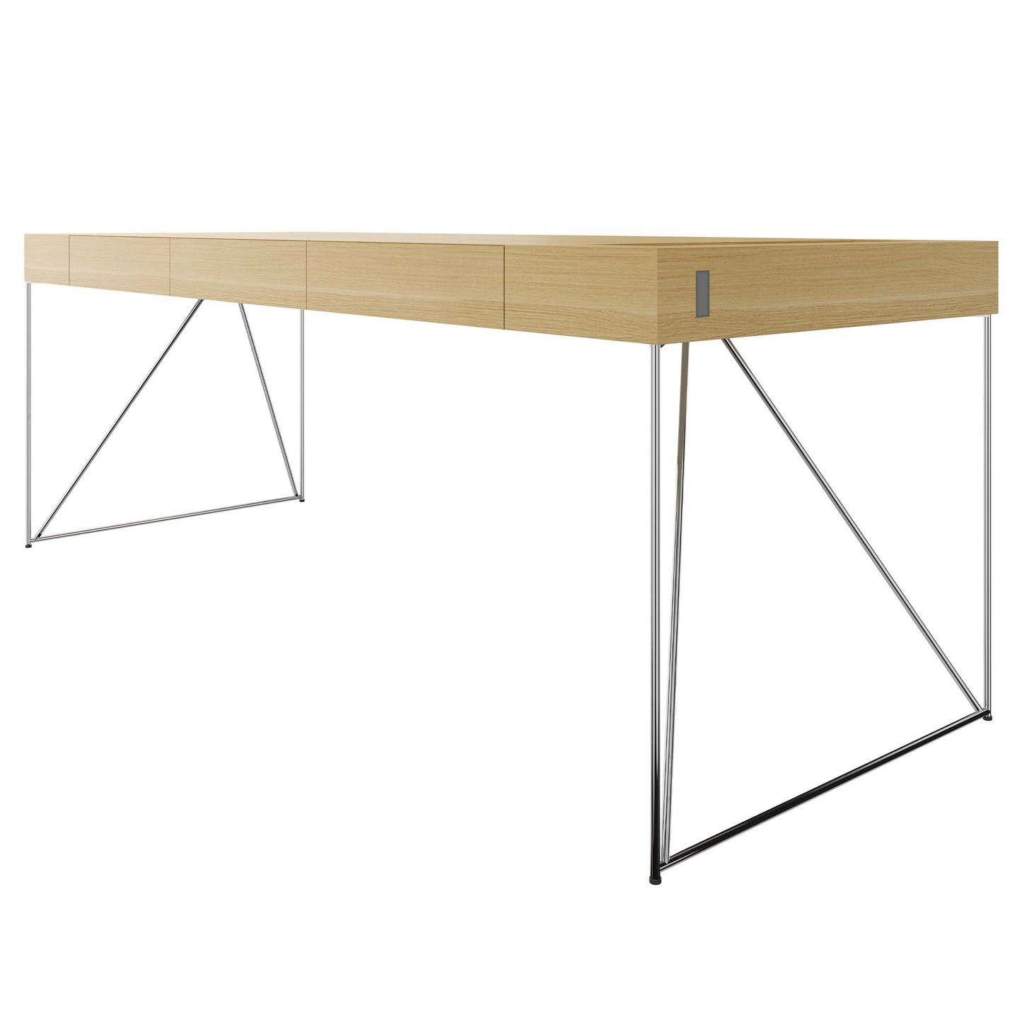 Bureau exécutif AIR | 2200 x 800 mm, tiroirs intégrés, placage chêne