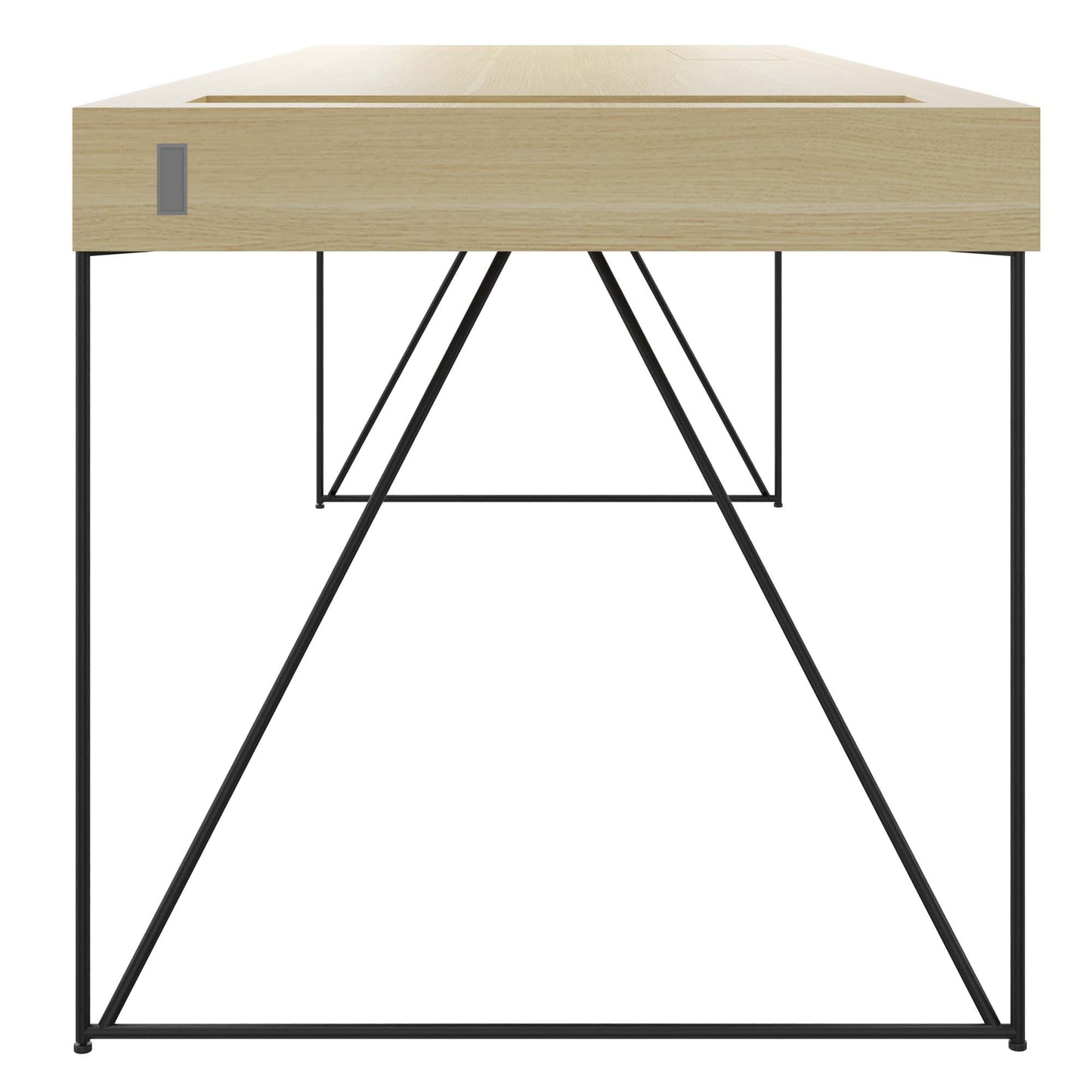 AIR executive desk | 2200 x 800 mm, integrated drawers, ash veneer