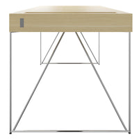 Bureau exécutif AIR | 2200 x 800 mm, tiroirs intégrés, placage frêne