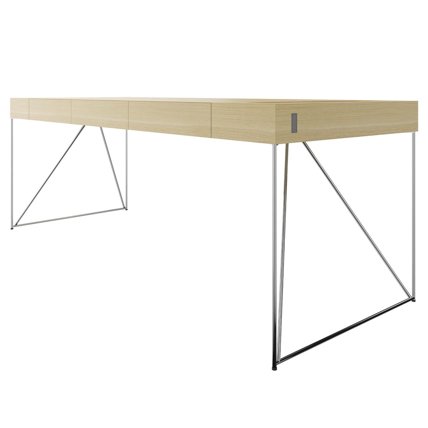AIR executive desk | 2200 x 800 mm, integrated drawers, ash veneer