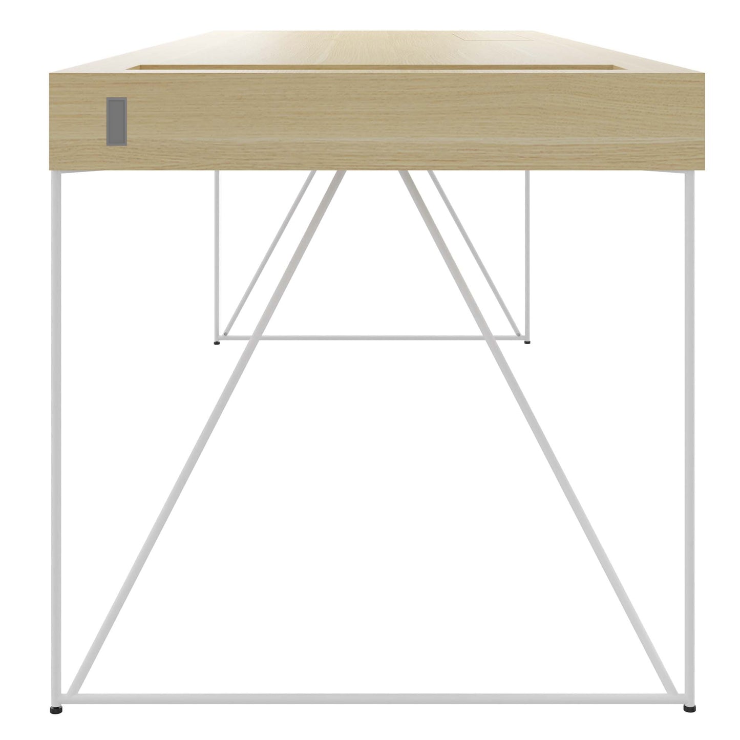 AIR executive desk | 2200 x 800 mm, integrated drawers, ash veneer