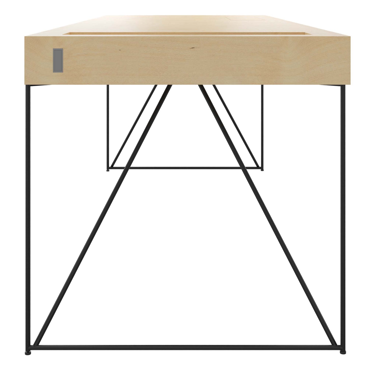 Bureau exécutif AIR | 2200 x 800 mm, tiroirs intégrés, placage érable