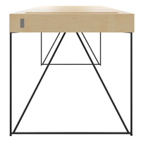 Bureau exécutif AIR | 2200 x 800 mm, tiroirs intégrés, placage érable