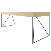 Bureau exécutif AIR | 2200 x 800 mm, tiroirs intégrés, placage érable