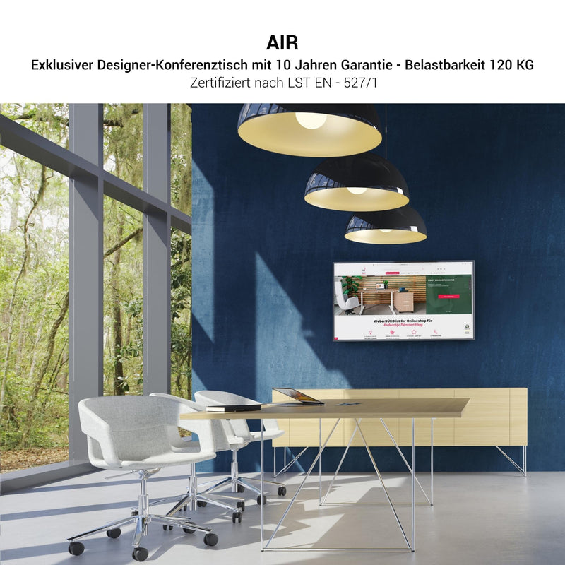 AIR Konferenztisch | Elektrifiziert, 2200 x 1300 mm, Ahorn - 6 Main Image