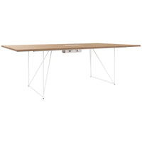 AIR conference table | Electrified, 2200 x 1300 mm, amber oak