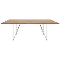 AIR conference table | Electrified, 2200 x 1300 mm, amber oak