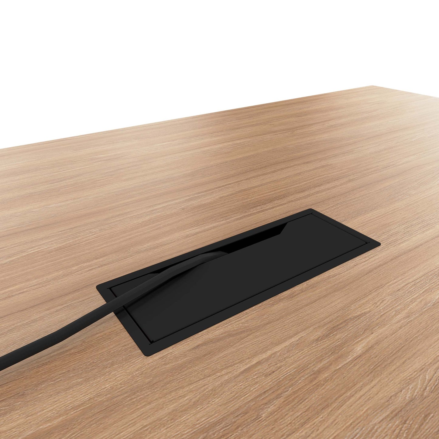 AIR conference table | Electrified, 2200 x 1300 mm, amber oak