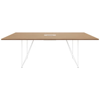 AIR conference table | Electrified, 2200 x 1300 mm, amber oak