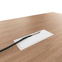 AIR conference table | Electrified, 2200 x 1300 mm, amber oak