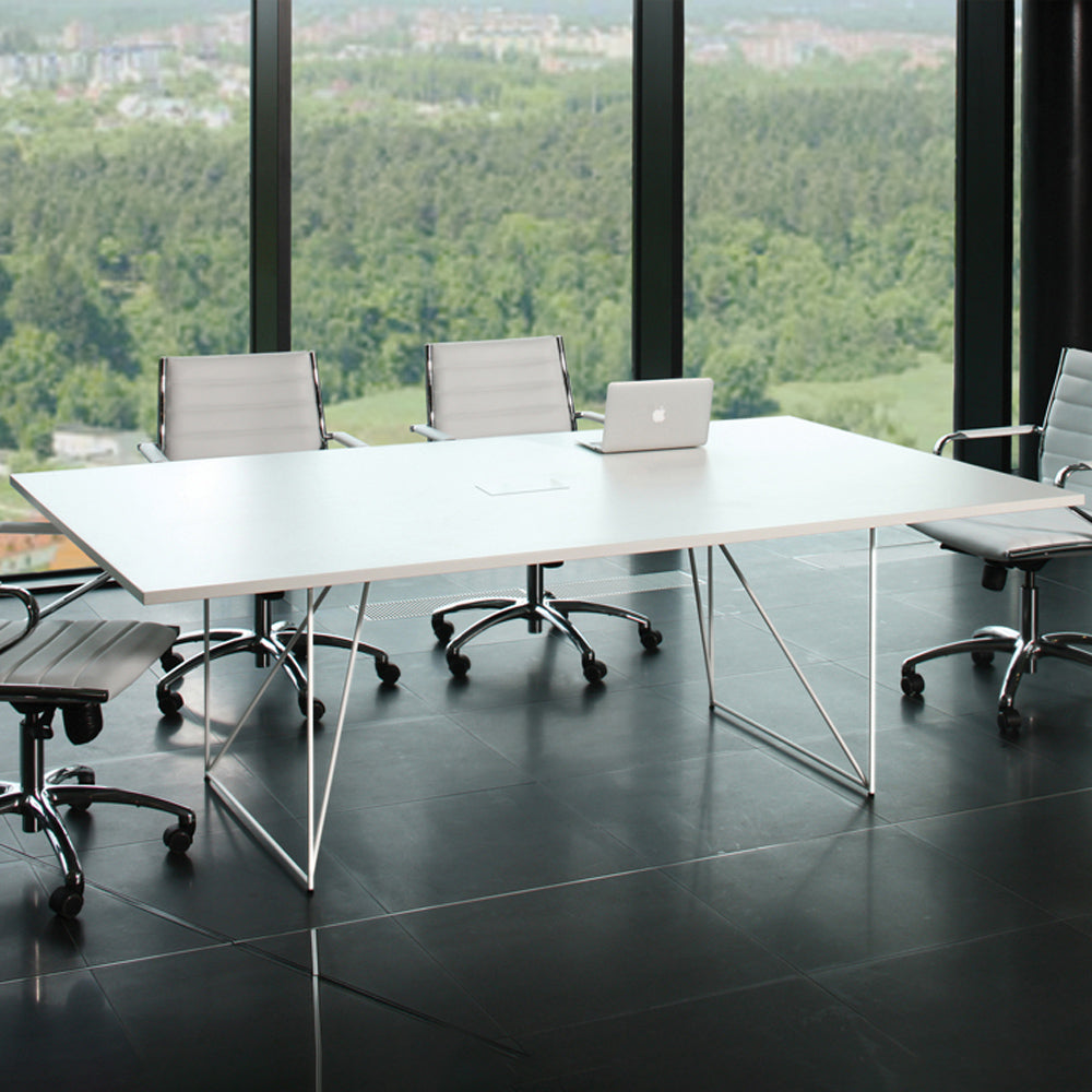 AIR conference table | Electrified, 2200 x 1300 mm, amber oak