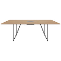 AIR conference table | Electrified, 2200 x 1300 mm, amber oak