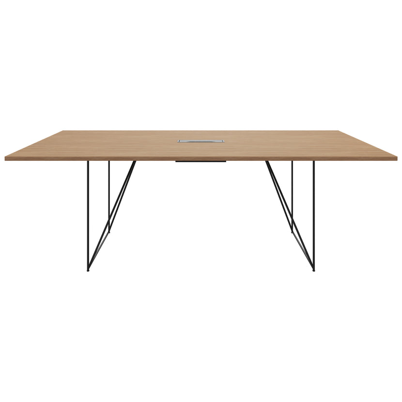 AIR conference table | Electrified, 2200 x 1300 mm, amber oak