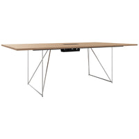 AIR conference table | Electrified, 2200 x 1300 mm, amber oak