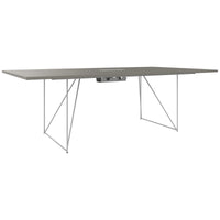 AIR conference table | Electrified, 2200 x 1300 mm, Cubanite gray