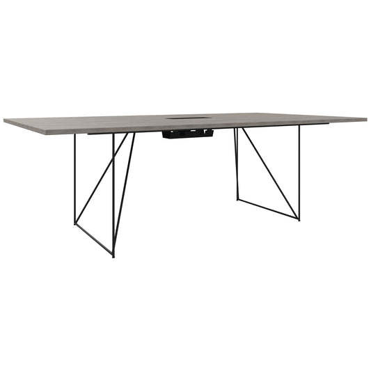 AIR conference table | Electrified, 2200 x 1300 mm, gray northern oak