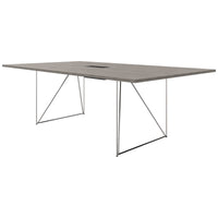 AIR conference table | Electrified, 2200 x 1300 mm, gray northern oak