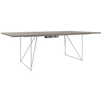 AIR conference table | Electrified, 2200 x 1300 mm, gray northern oak