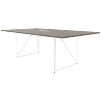 AIR conference table | Electrified, 2200 x 1300 mm, gray northern oak