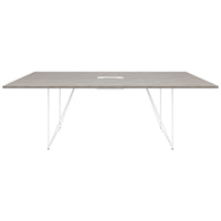 AIR conference table | Electrified, 2200 x 1300 mm, gray northern oak