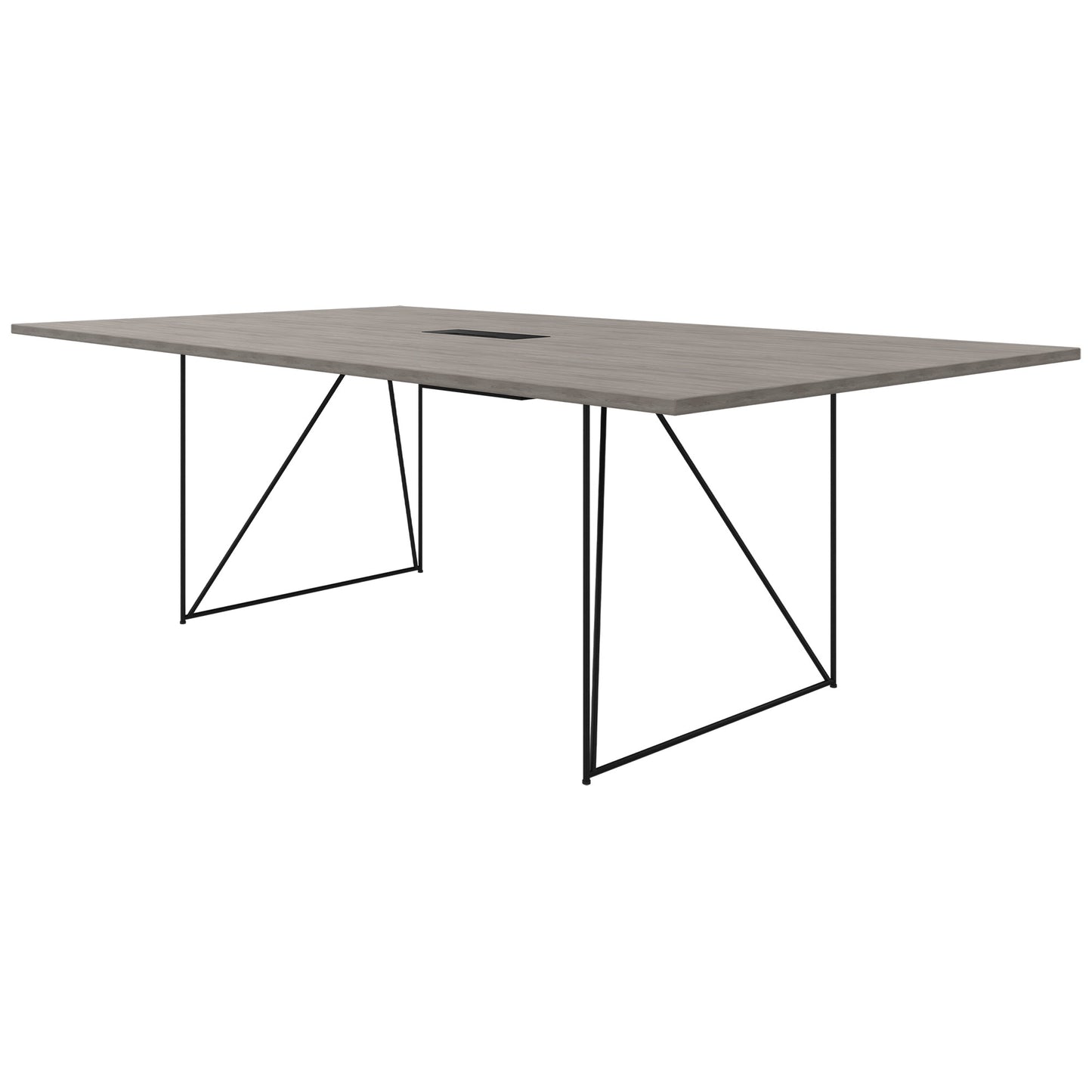 AIR conference table | Electrified, 2200 x 1300 mm, gray northern oak