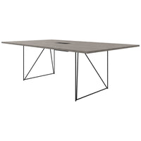 AIR conference table | Electrified, 2200 x 1300 mm, gray northern oak