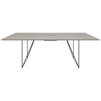 AIR conference table | Electrified, 2200 x 1300 mm, gray northern oak