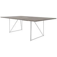 AIR conference table | Electrified, 2200 x 1300 mm, gray northern oak