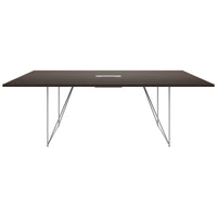 AIR conference table | Electrified, 2200 x 1300 mm, walnut