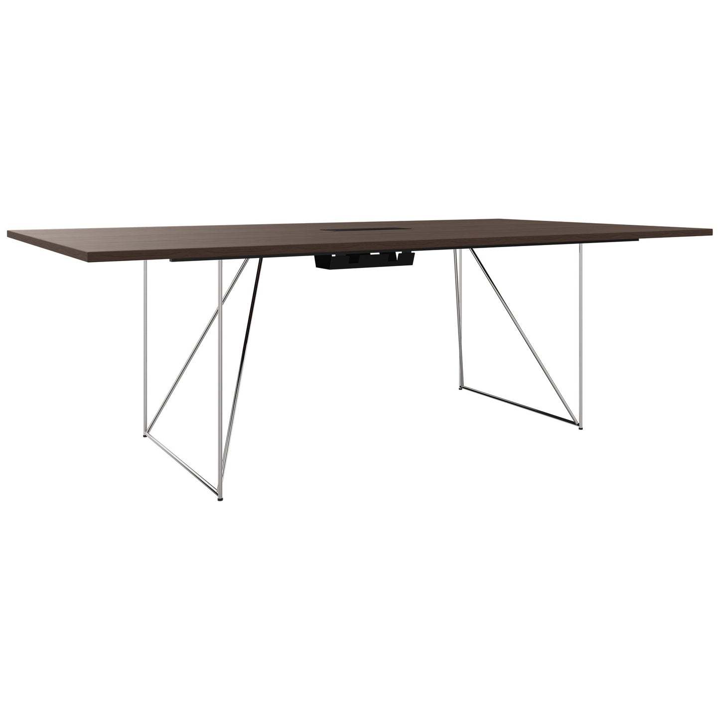 AIR conference table | Electrified, 2200 x 1300 mm, walnut