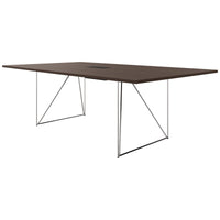 AIR conference table | Electrified, 2200 x 1300 mm, walnut