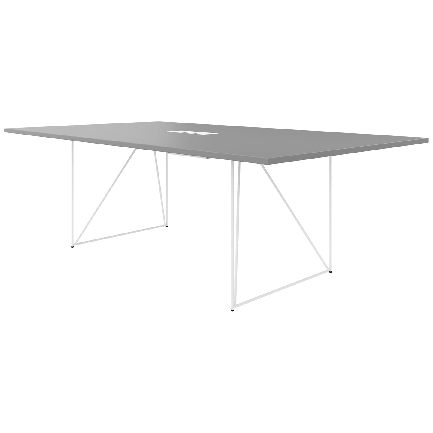 Table de conférence AIR | Électrifié, 2200 x 1300 mm, gris perle