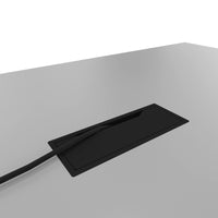 Table de conférence AIR | Électrifié, 2200 x 1300 mm, gris perle