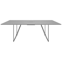 Table de conférence AIR | Électrifié, 2200 x 1300 mm, gris perle