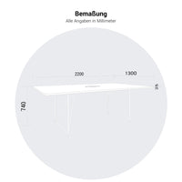 AIR conference table | Electrified, 2200 x 1300 mm, White