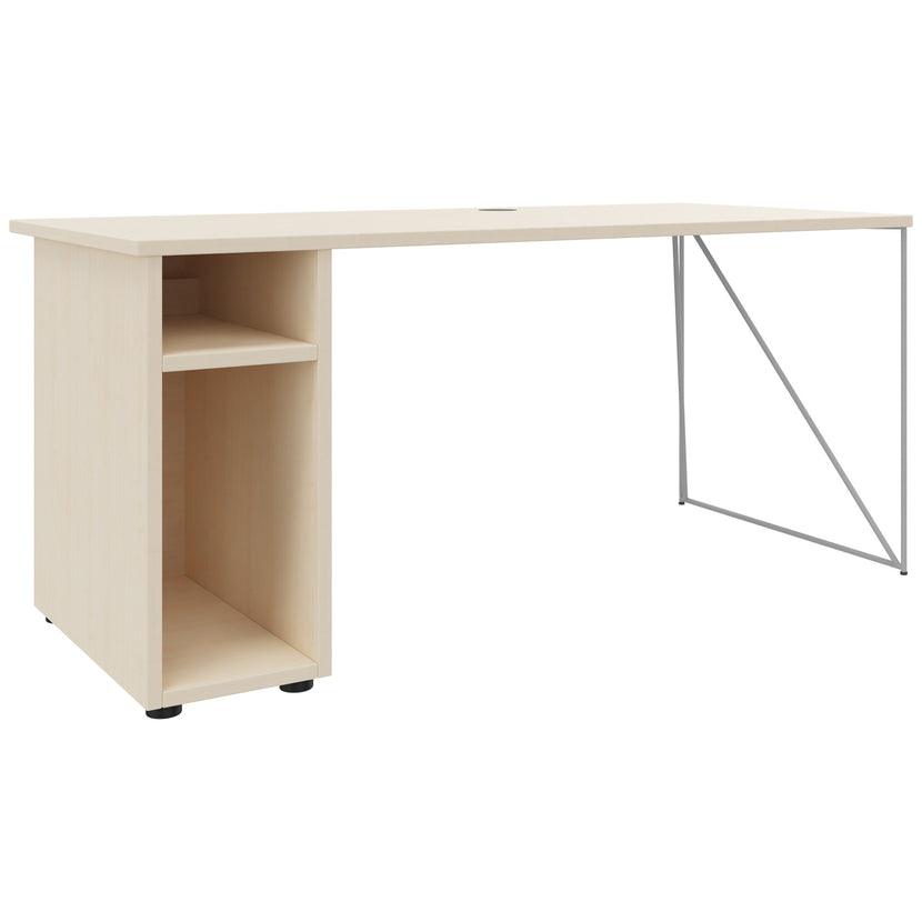 AIR Scrivania | 1600 - 1800 mm, compartimento per computer, acero