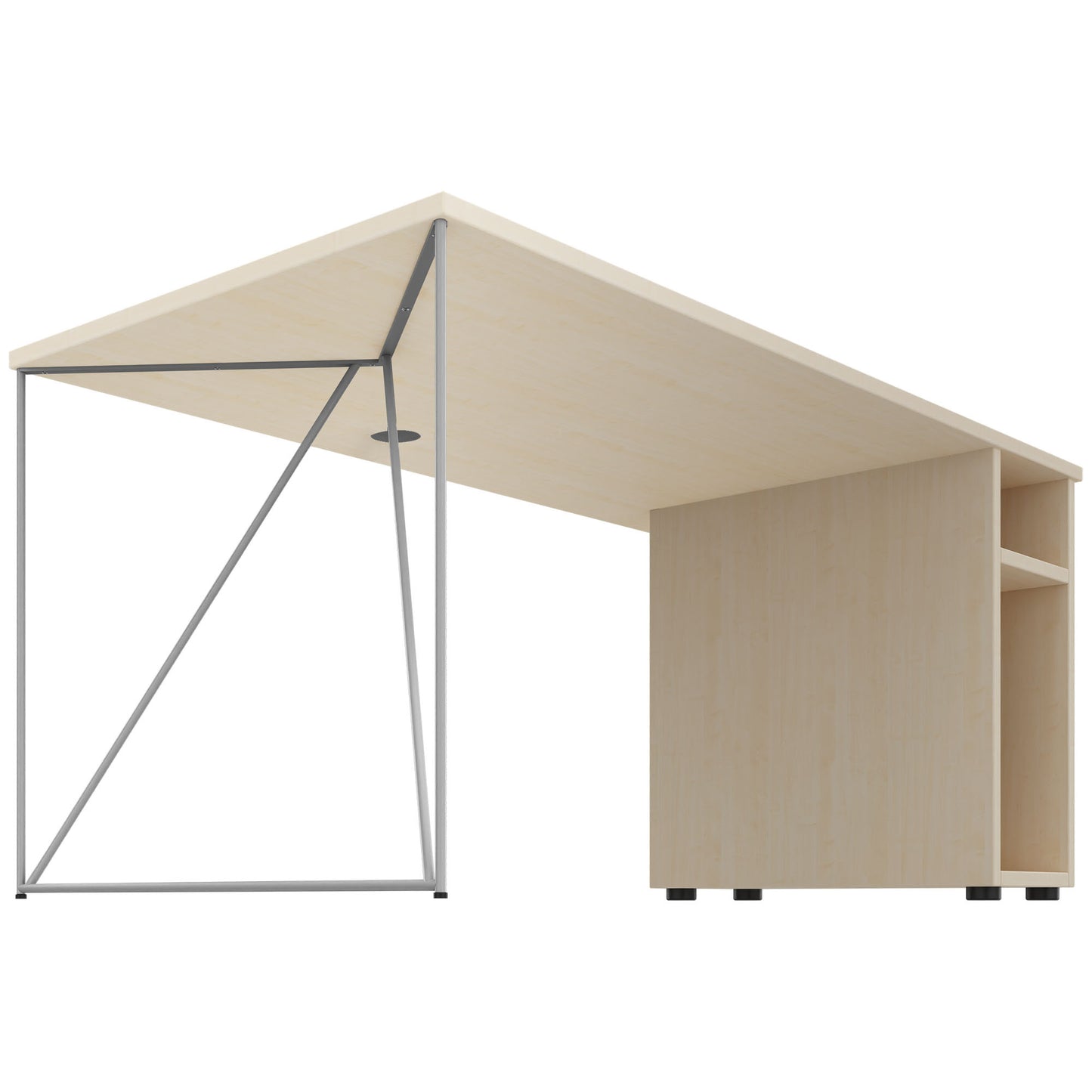 Bureau AIR | 1600 - 1800 mm, compartiment ordinateur, érable