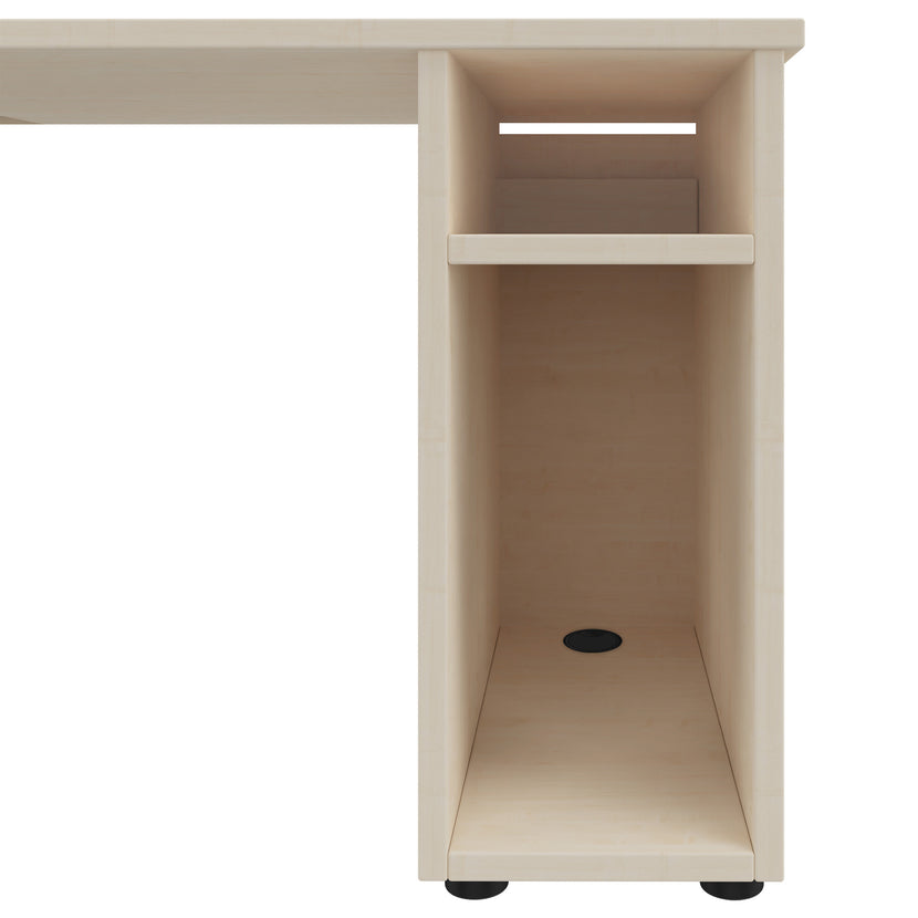 AIR Scrivania | 1600 - 1800 mm, compartimento per computer, acero