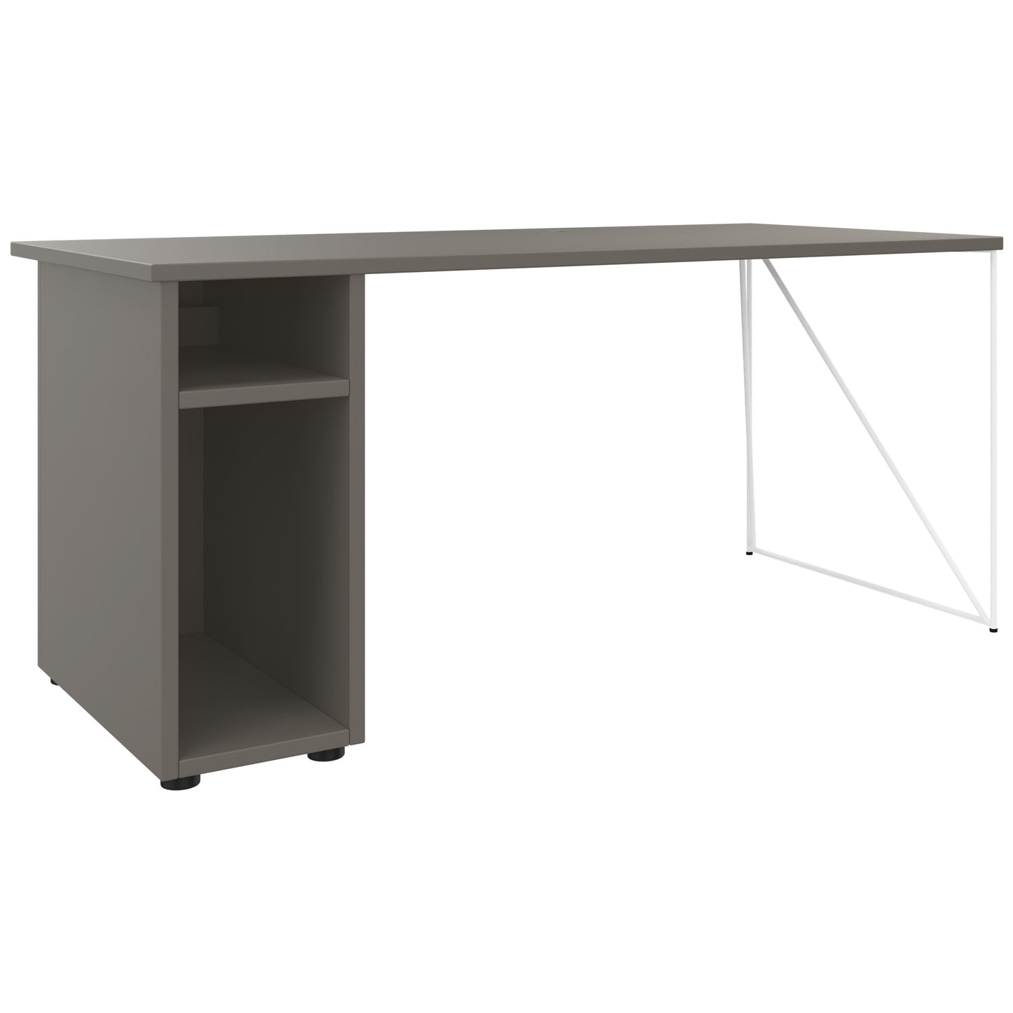 Bureau AIR | 1600 - 1800 mm, compartiment ordinateur, gris Cubanite