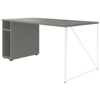 Bureau AIR | 1600 - 1800 mm, compartiment ordinateur, gris Cubanite