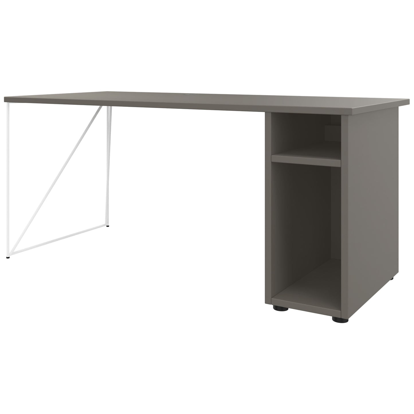 Bureau AIR | 1600 - 1800 mm, compartiment ordinateur, gris Cubanite