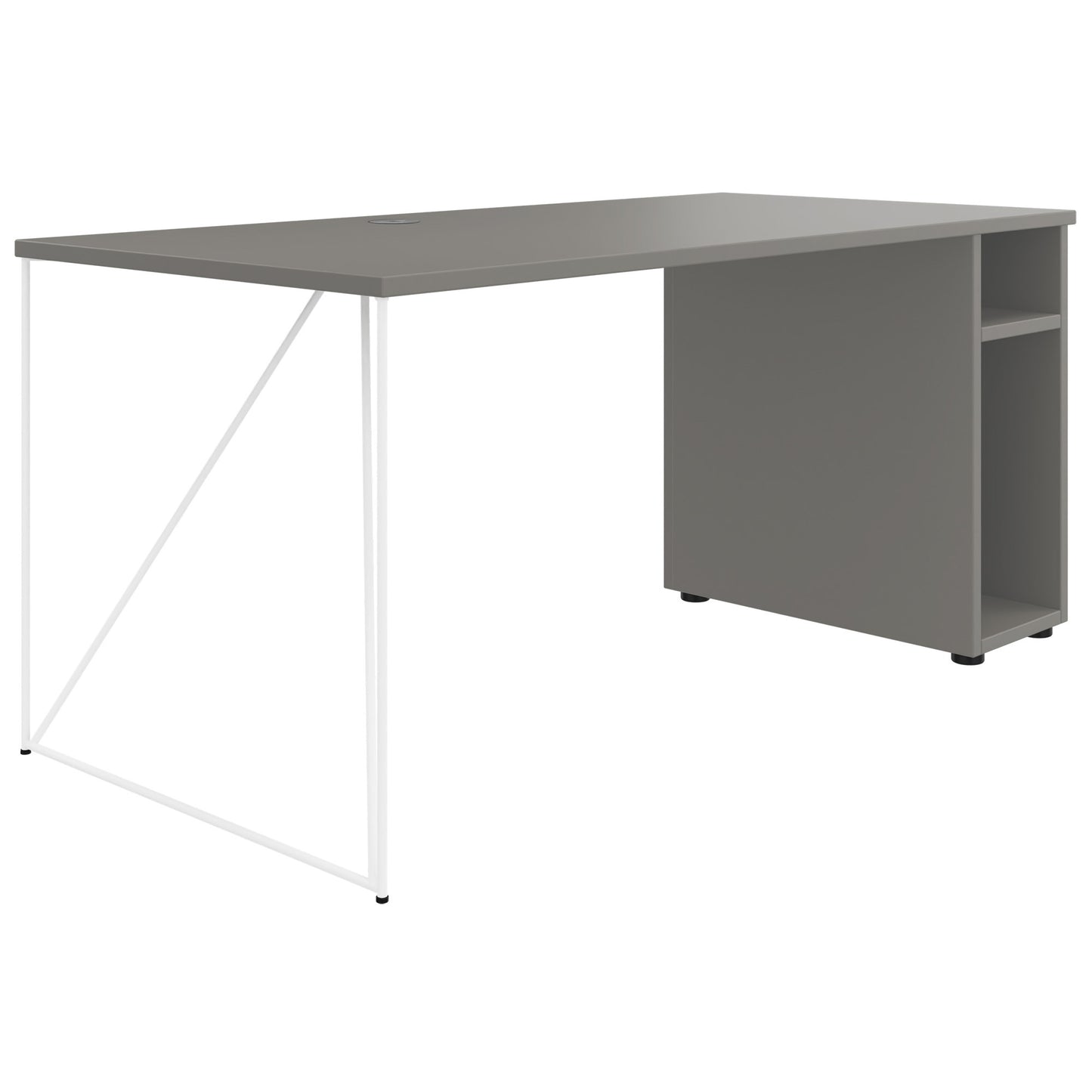 Bureau AIR | 1600 - 1800 mm, compartiment ordinateur, gris Cubanite