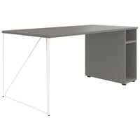 Bureau AIR | 1600 - 1800 mm, compartiment ordinateur, gris Cubanite