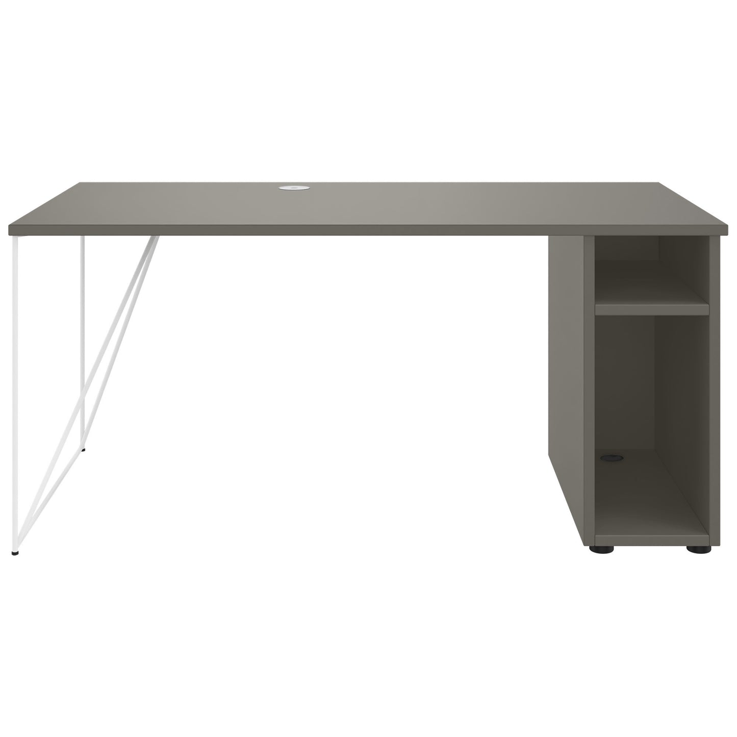 Bureau AIR | 1600 - 1800 mm, compartiment ordinateur, gris Cubanite