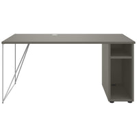 Bureau AIR | 1600 - 1800 mm, compartiment ordinateur, gris Cubanite