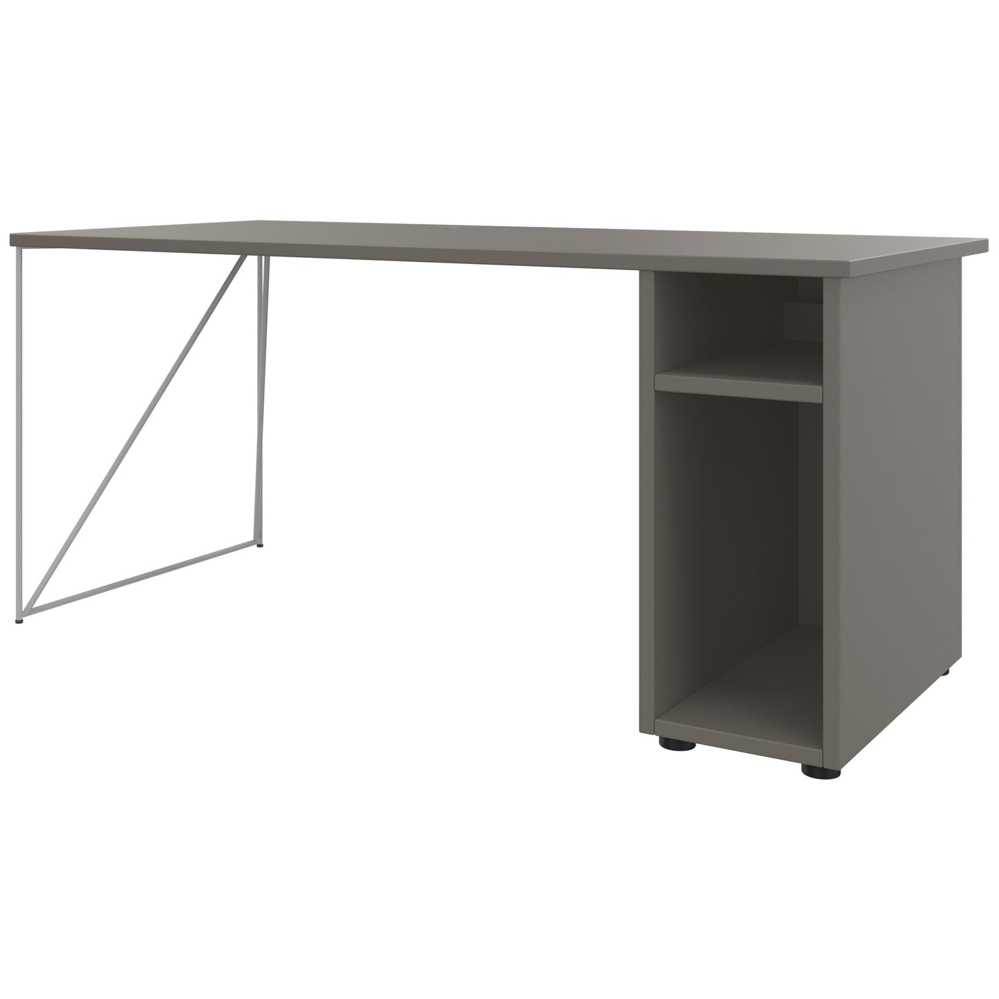 Bureau AIR | 1600 - 1800 mm, compartiment ordinateur, gris Cubanite