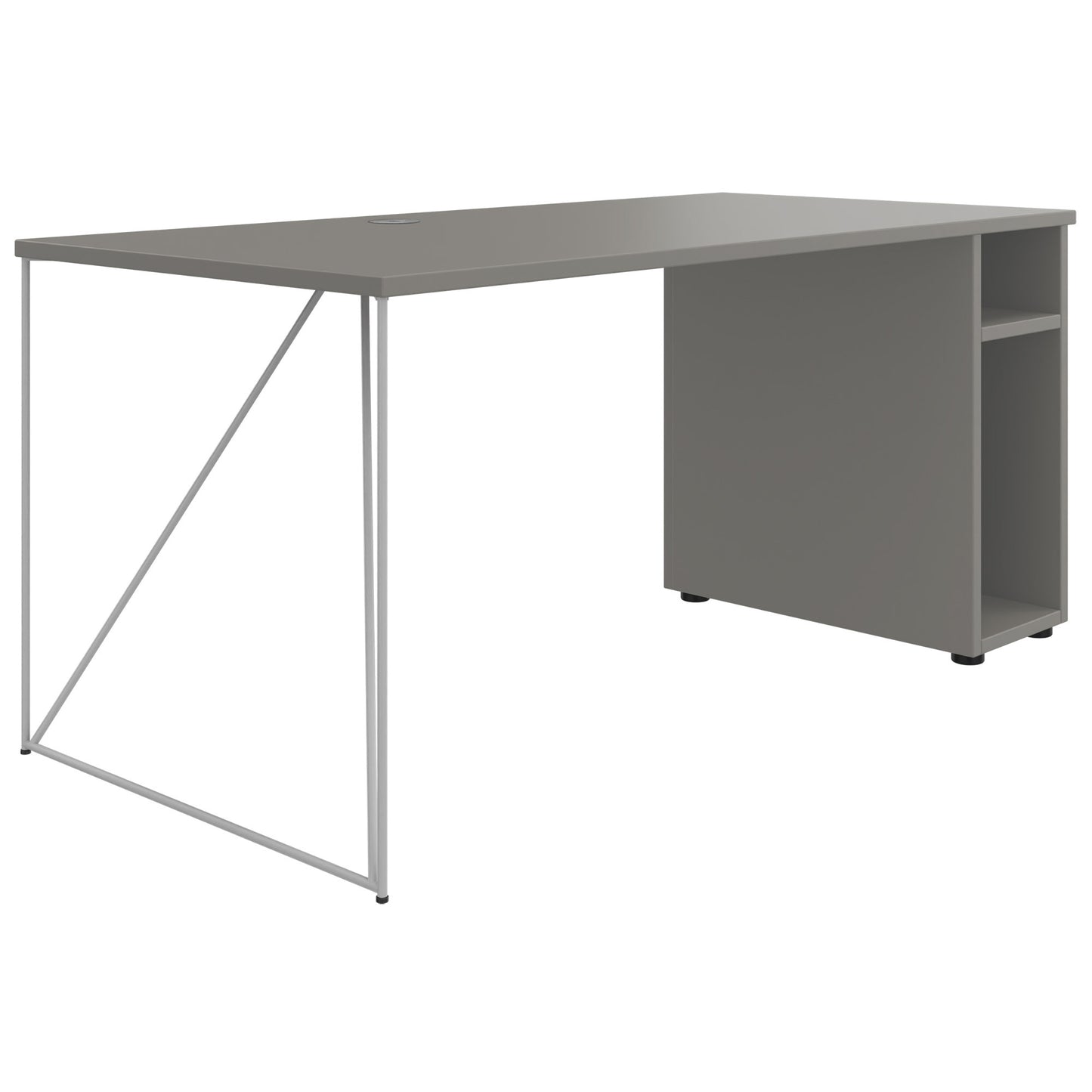 Bureau AIR | 1600 - 1800 mm, compartiment ordinateur, gris Cubanite