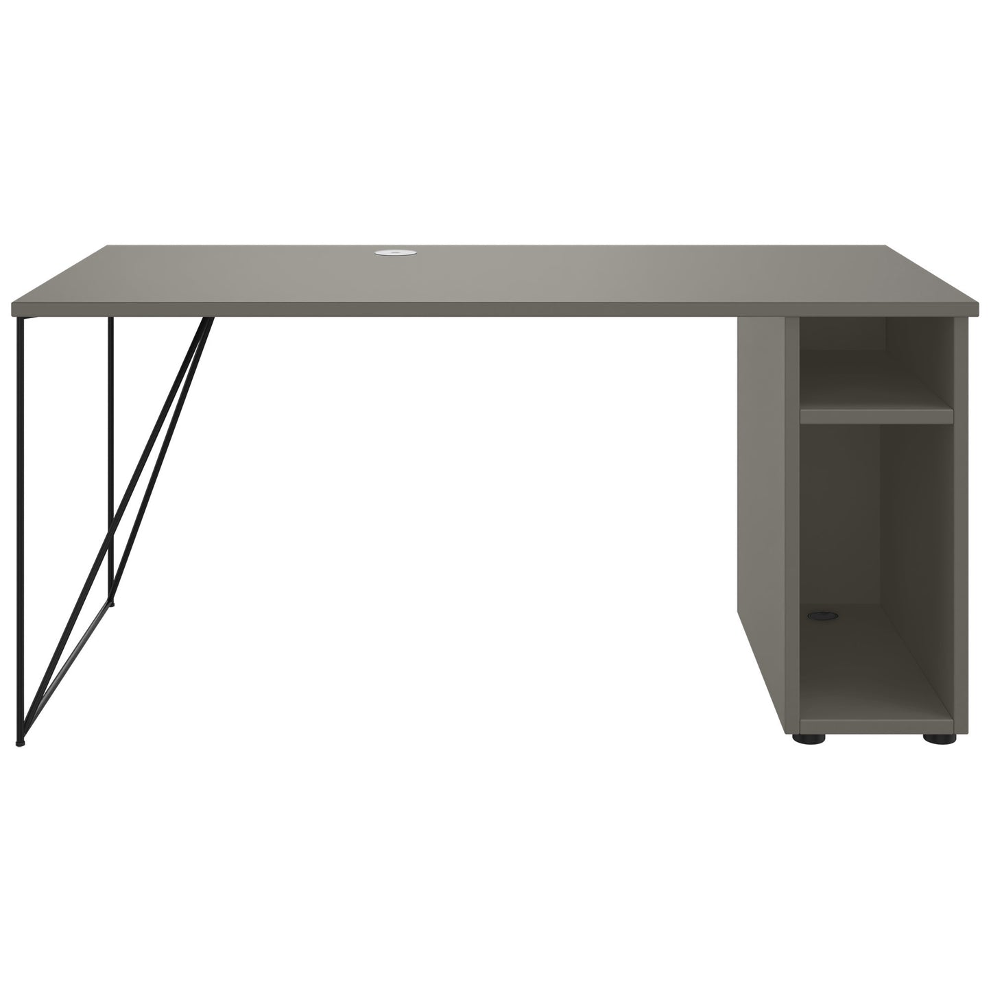 Bureau AIR | 1600 - 1800 mm, compartiment ordinateur, gris Cubanite