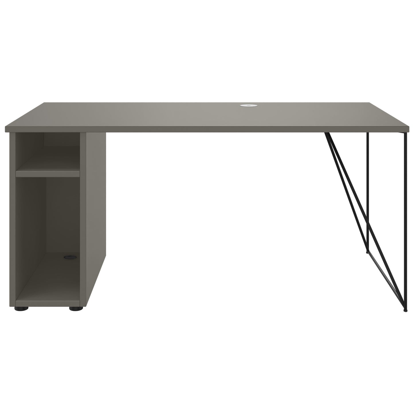 AIR Scrivania | 1600 - 1800 mm, compartimento per computer, grigio cubanite